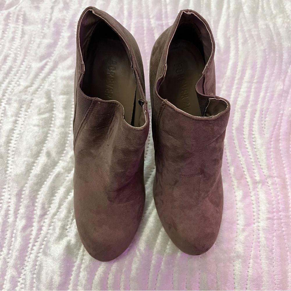 Forever 21 Brown Suede Ankle Booties
